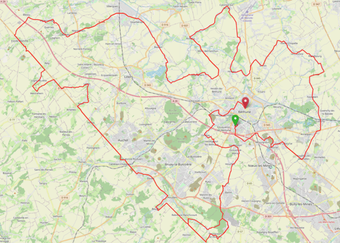 Parcours Tour des 100 communes - Agglomération Béthune-Bruay